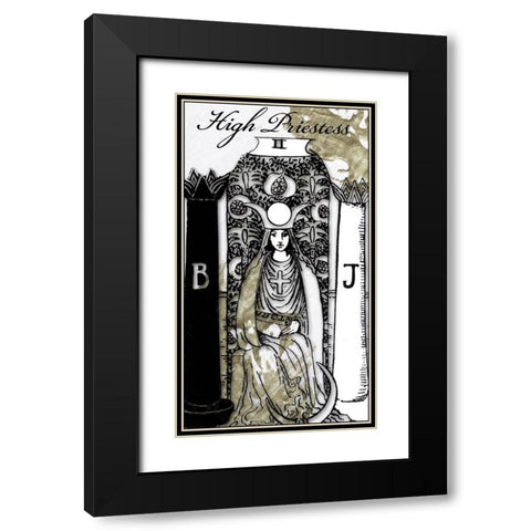 The High Priestess Black Modern Wood Framed Art Print with Double Matting by Sommers, Mindy