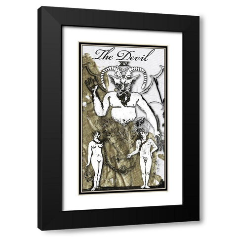 The Devil Black Modern Wood Framed Art Print with Double Matting by Sommers, Mindy