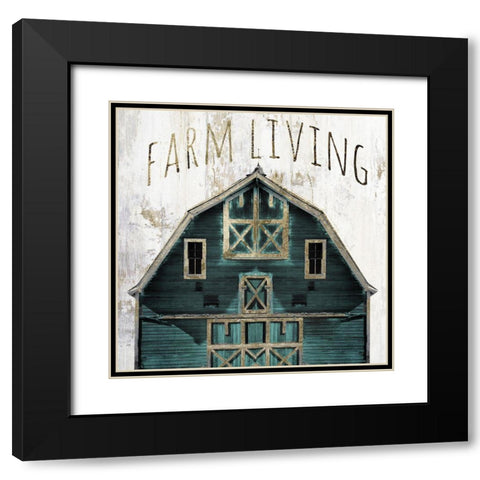Farm Living Black Modern Wood Framed Art Print with Double Matting by Sommers, Mindy