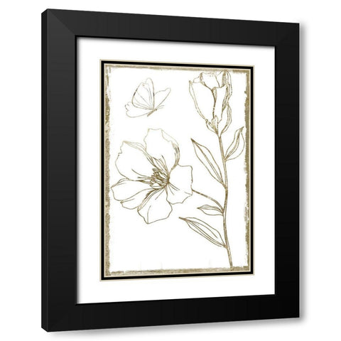 Gold Philosophy I Black Modern Wood Framed Art Print with Double Matting by Sommers, Mindy