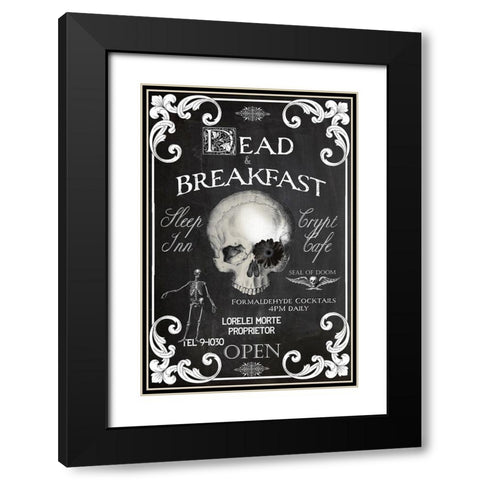 Dead and Breakfast Black Modern Wood Framed Art Print with Double Matting by Sommers, Mindy