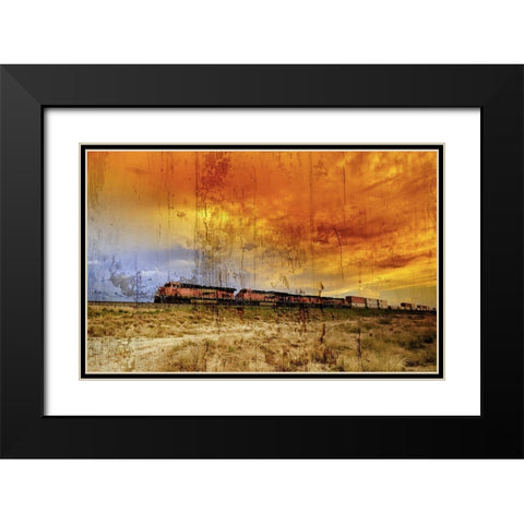 American Sunset Black Modern Wood Framed Art Print with Double Matting by Sommers, Mindy