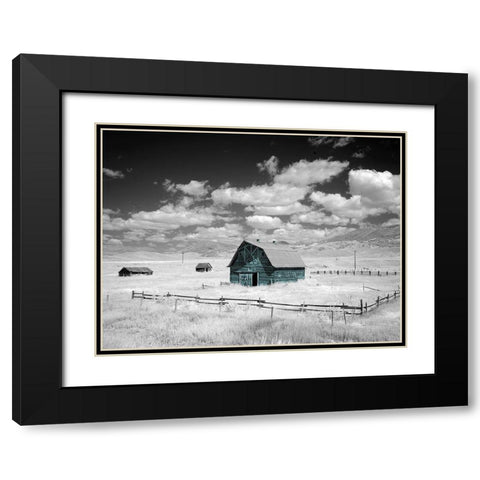 Aqua Barn Black Modern Wood Framed Art Print with Double Matting by Sommers, Mindy