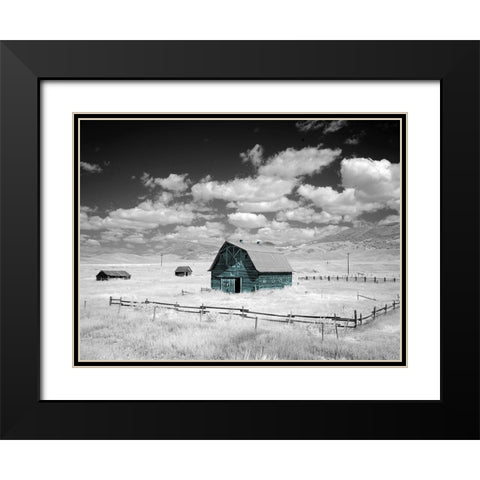 Aqua Barn Black Modern Wood Framed Art Print with Double Matting by Sommers, Mindy
