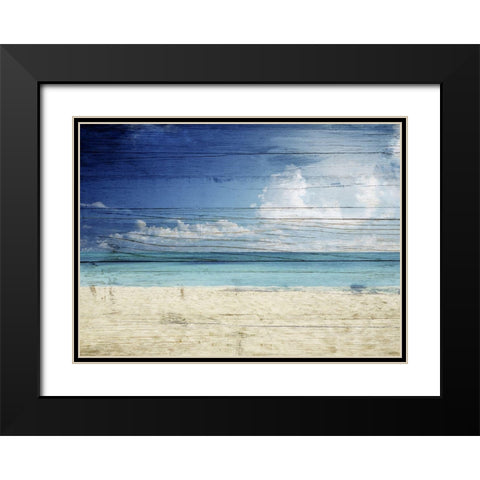 Beach Black Modern Wood Framed Art Print with Double Matting by Sommers, Mindy