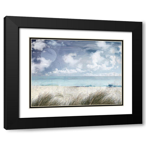 Cloudy Beach Black Modern Wood Framed Art Print with Double Matting by Sommers, Mindy