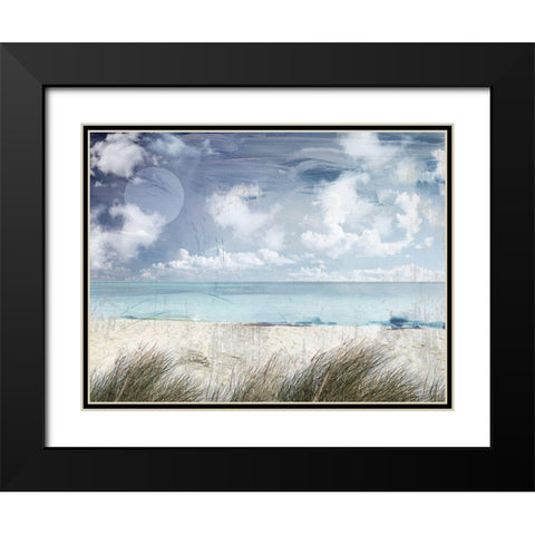 Cloudy Beach Black Modern Wood Framed Art Print with Double Matting by Sommers, Mindy
