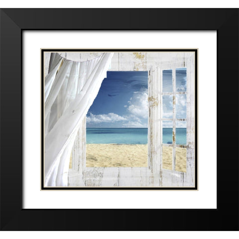 Summer Me Black Modern Wood Framed Art Print with Double Matting by Sommers, Mindy