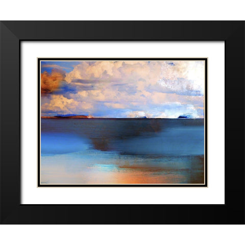 Sunset Black Modern Wood Framed Art Print with Double Matting by Sommers, Mindy