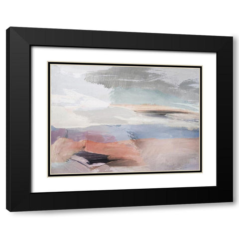 Oasis Black Modern Wood Framed Art Print with Double Matting by Sommers, Mindy