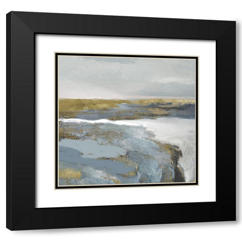 Golden Cliffs Black Modern Wood Framed Art Print with Double Matting by Sommers, Mindy