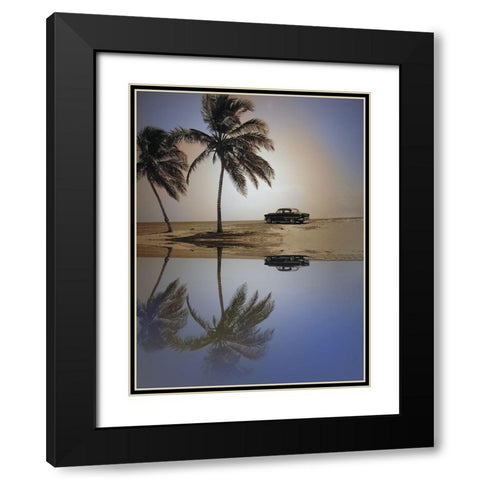 Lovers Peak Black Modern Wood Framed Art Print with Double Matting by Sommers, Mindy