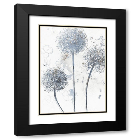 Wedgewood Allium Black Modern Wood Framed Art Print with Double Matting by Sommers, Mindy