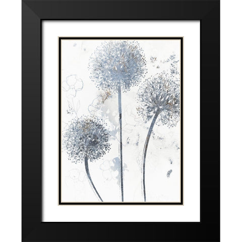 Wedgewood Allium Black Modern Wood Framed Art Print with Double Matting by Sommers, Mindy