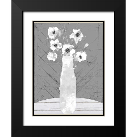 Vase Black Modern Wood Framed Art Print with Double Matting by Sommers, Mindy