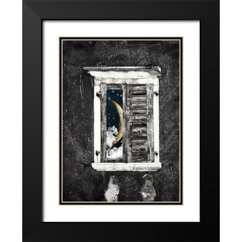 Moon Window Black Modern Wood Framed Art Print with Double Matting by Sommers, Mindy