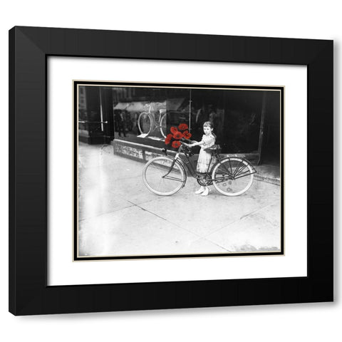 Poppy Girl Black Modern Wood Framed Art Print with Double Matting by Sommers, Mindy