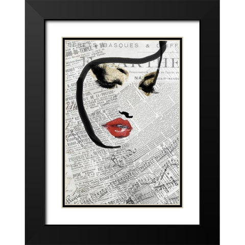 Serein Black Modern Wood Framed Art Print with Double Matting by Sommers, Mindy