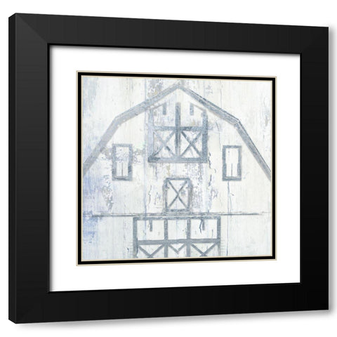 Country Barn Black Modern Wood Framed Art Print with Double Matting by Sommers, Mindy