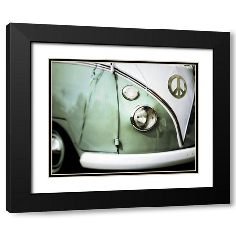 Peace Black Modern Wood Framed Art Print with Double Matting by Sommers, Mindy