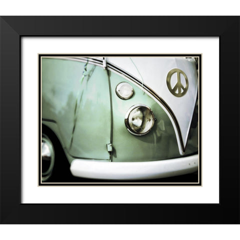 Peace Black Modern Wood Framed Art Print with Double Matting by Sommers, Mindy