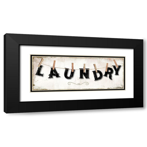 Laundry Black Modern Wood Framed Art Print with Double Matting by Sommers, Mindy