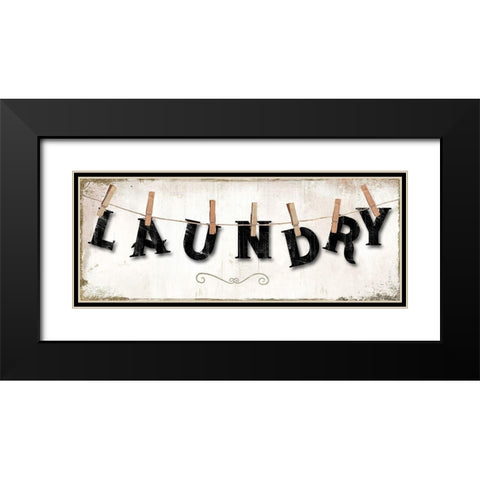 Laundry Black Modern Wood Framed Art Print with Double Matting by Sommers, Mindy