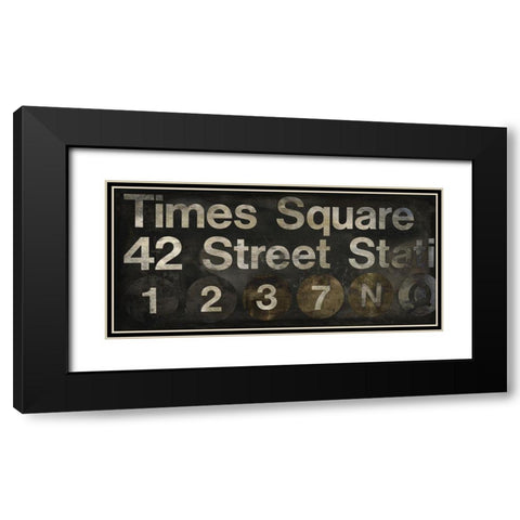 Time Square Black Modern Wood Framed Art Print with Double Matting by Sommers, Mindy