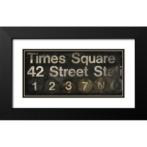 Time Square Black Modern Wood Framed Art Print with Double Matting by Sommers, Mindy