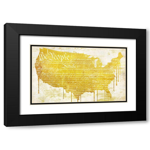 American Dream II Black Modern Wood Framed Art Print with Double Matting by Sommers, Mindy