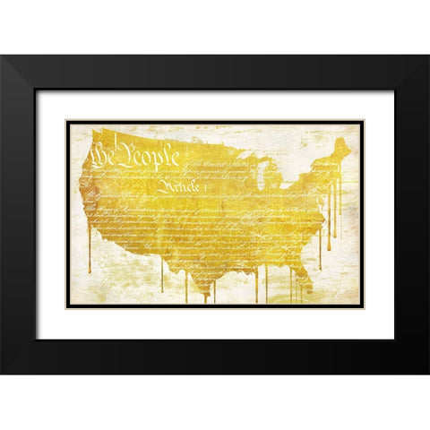American Dream II Black Modern Wood Framed Art Print with Double Matting by Sommers, Mindy