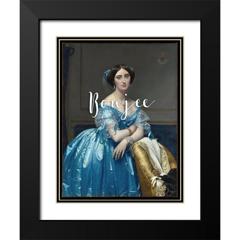 Boujee Black Modern Wood Framed Art Print with Double Matting by Sommers, Mindy
