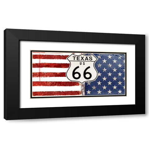 Texas 66 Black Modern Wood Framed Art Print with Double Matting by Sommers, Mindy