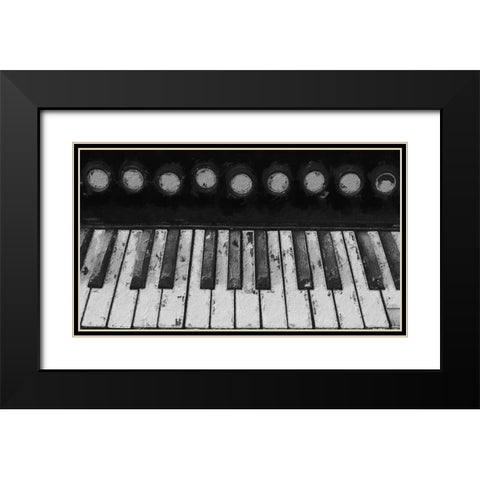 Piano II Black Modern Wood Framed Art Print with Double Matting by Sommers, Mindy