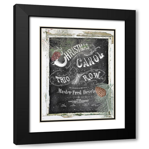 Christmas Carol Black Modern Wood Framed Art Print with Double Matting by Sommers, Mindy