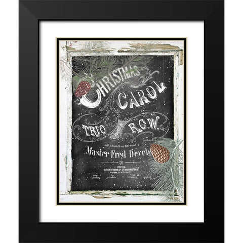 Christmas Carol Black Modern Wood Framed Art Print with Double Matting by Sommers, Mindy