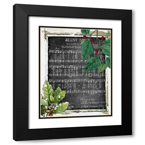 Silent Night Black Modern Wood Framed Art Print with Double Matting by Sommers, Mindy