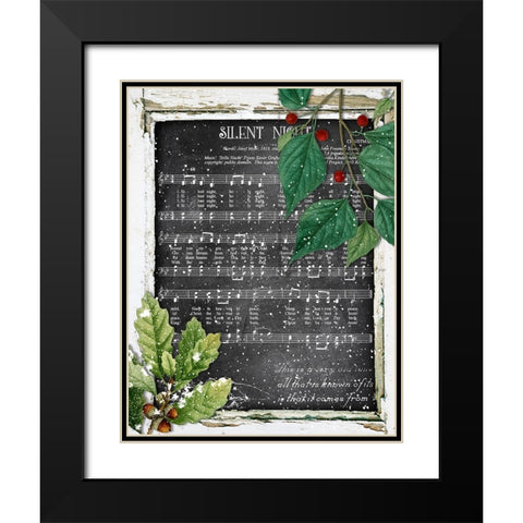 Silent Night Black Modern Wood Framed Art Print with Double Matting by Sommers, Mindy