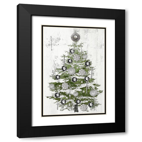 Jeweled Christmas Black Modern Wood Framed Art Print with Double Matting by Sommers, Mindy