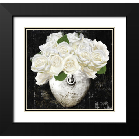 December Roses Black Modern Wood Framed Art Print with Double Matting by Sommers, Mindy