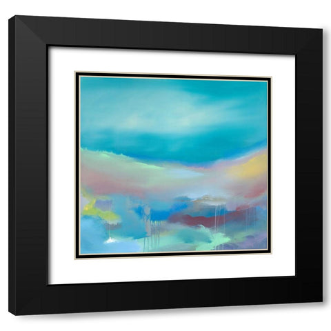 Serene Black Modern Wood Framed Art Print with Double Matting by Corrado, Italo