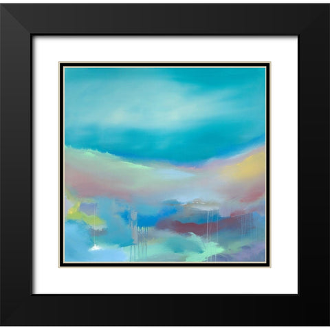 Serene Black Modern Wood Framed Art Print with Double Matting by Corrado, Italo