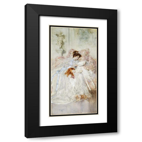Precious Moments Black Modern Wood Framed Art Print with Double Matting by Gow, Mary Louise