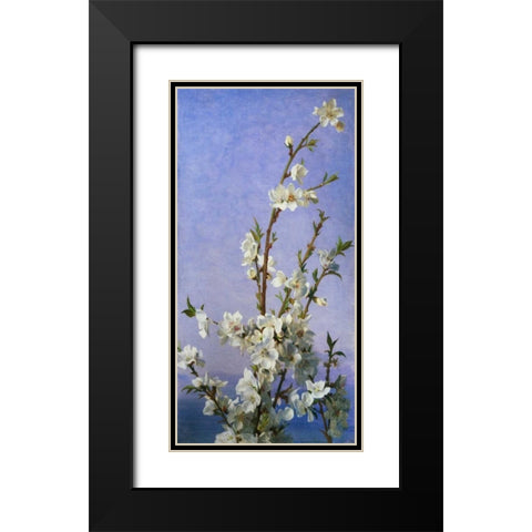 Blossom II Black Modern Wood Framed Art Print with Double Matting by Anderson, Sophie