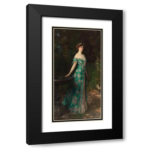Portrait of the Duchess of Sutherland Black Modern Wood Framed Art Print with Double Matting by Sargent, John Singer