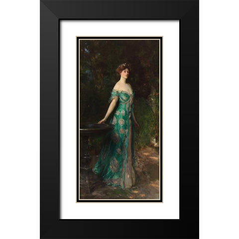 Portrait of the Duchess of Sutherland Black Modern Wood Framed Art Print with Double Matting by Sargent, John Singer