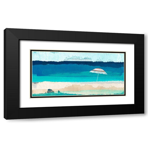 Tropical Breeze Black Modern Wood Framed Art Print with Double Matting by Alex, Blanco