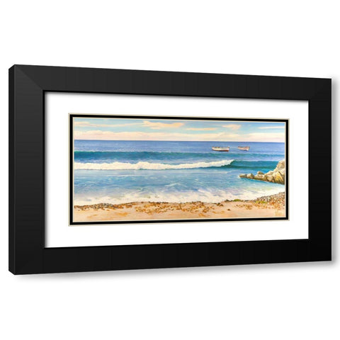 Sul mare Black Modern Wood Framed Art Print with Double Matting by Galasso, Adriano