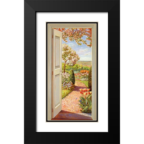 Sul giardino Black Modern Wood Framed Art Print with Double Matting by Del Missier, Andrea