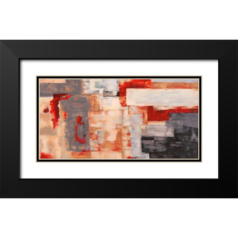 Bronze Flame Black Modern Wood Framed Art Print with Double Matting by Aprile, Alessio